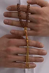 Doğal Taşlı Tespih - Zultanit Taşlı Altın Kaplama Orta Boy Tesbih 7.2mm Doğal Taşlı Tespih - Zultanit Taşlı Altın Kaplama Orta Boy Tesbih 7.2mm
