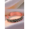 Kadın Bakır Bileklik Yüzük Set - Leopar Model Özel Baskı Metal Kutu Ve Kuvars Taşı Kadın Bakır Bileklik Yüzük Set - Leopar Model Özel Baskı Metal Kutu Ve Kuvars Taşı