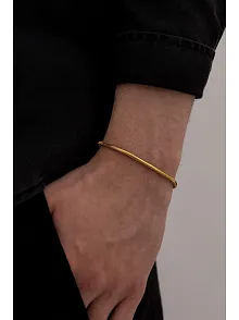 Erkek Çelik Bileklik - Altın Kaplama Sarp Model Erkek Bileklik