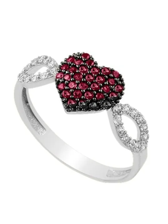 Arya Yakut Taşlı Bayan Gümüş Yüzük