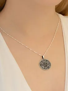 Hz. Süleyman Mührü Bayan Gümüş Kolye