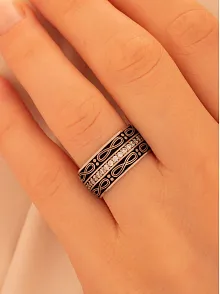 Kadın Gümüş Yüzük - 925 Ayar Sonsuzluk Model Gümüş Alyans Yüzük