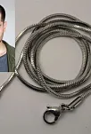 Snake Yılan Sarp Erkek Çelik Kolye Zincir Yuvarlak Model Snake Yılan Sarp Erkek Çelik Kolye Zincir Yuvarlak Model