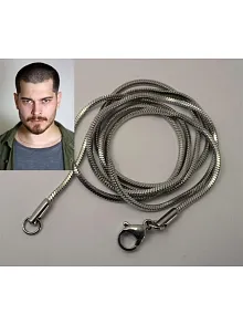 Snake Yılan Sarp Erkek Çelik Kolye Zincir Yuvarlak Model