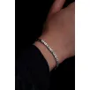 Erkek Gümüş Bileklik - 4.5mm Dikdörtgen Kesim Yassı Kral Gümüş Bileklik Erkek Gümüş Bileklik - 4.5mm Dikdörtgen Kesim Yassı Kral Gümüş Bileklik