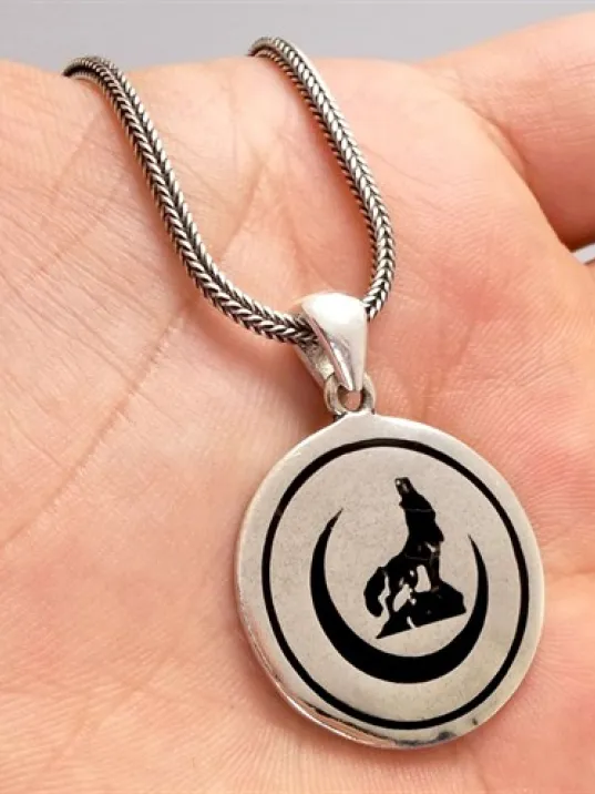 Bozkurt Hilal Erkek Gümüş Kolye Zincir Bozkurt Hilal Erkek Gümüş Kolye Zincir