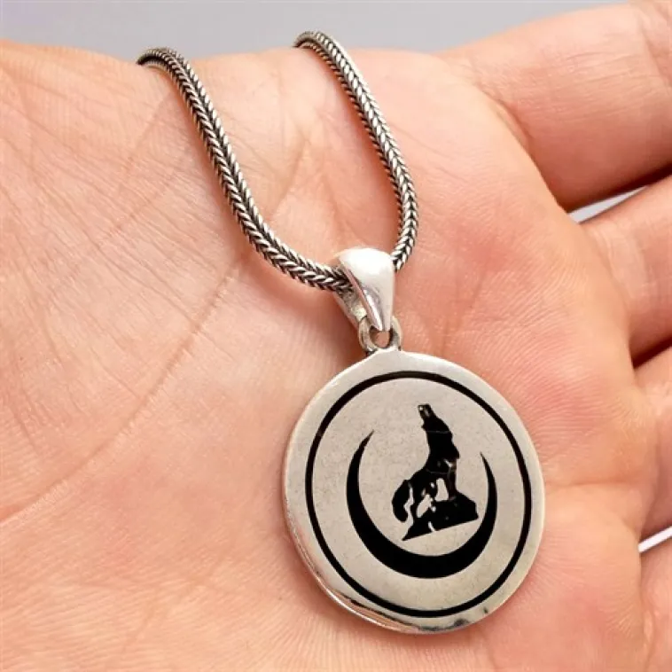 Bozkurt Hilal Erkek Gümüş Kolye Zincir Bozkurt Hilal Erkek Gümüş Kolye Zincir