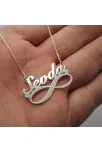 İsimli Bayan Gümüş Kolye Özel Tasarım