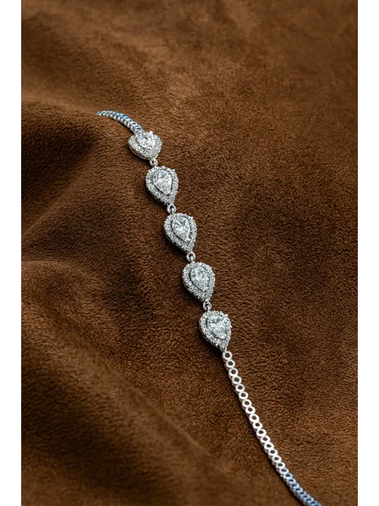 Lucia Zirkon Taşlı Gümüş Su Yolu Kadın Bileklik