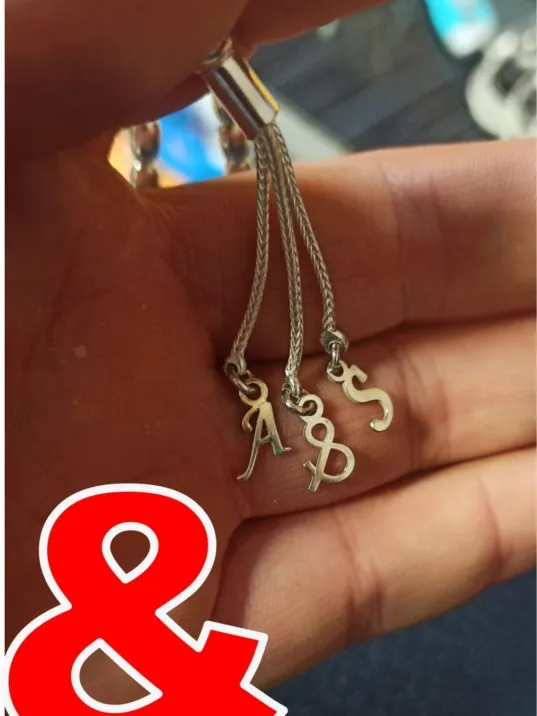 Tespih Püskülü İçin Gümüş Harf ve Şekil