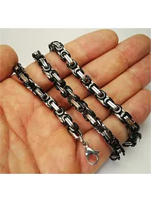 Erkek Çelik Zincir Kolye Çiftrenk 5,5mm Orta