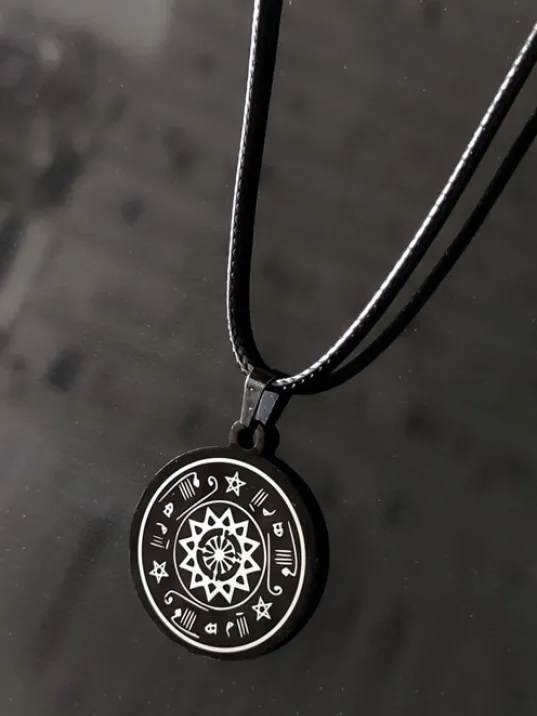 Rufai Gülü Siyah Çelik Kolye Zincir CKLRUFALGUL-SYH