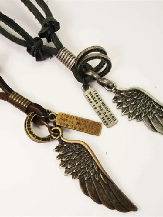 Kanat Erkek Deri Kolye Kartal Kanadı Modeli Hakiki Deri Kanat Erkek Deri Kolye Kartal Kanadı Modeli Hakiki Deri