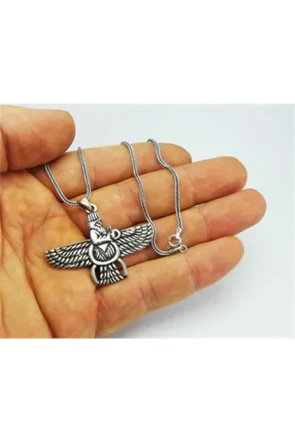 Ahura Mazda Erkek Gümüş Kolye Zincir