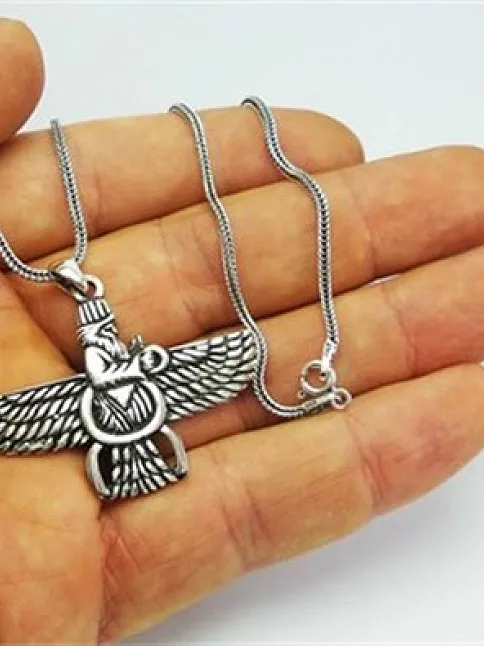 Ahura Mazda Erkek Gümüş Kolye Zincir