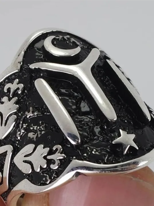 IYI Kayı Boyu Gümüş Erkek Zihgir Yüzük Parmak Ölçüsü Gerekmez