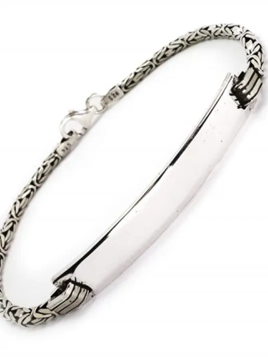 İsimli Erkek Gümüş Bileklik Künye İnce Model İsimli Erkek Gümüş Bileklik Künye İnce Model