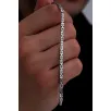 Erkek Gümüş Bileklik - 4mm Dikdörtgen Kesim Yassı Kral Gümüş Bileklik Erkek Gümüş Bileklik - 4mm Dikdörtgen Kesim Yassı Kral Gümüş Bileklik