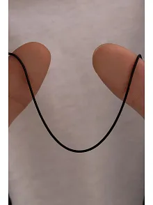 Erkek Çelik Kolye - Snake Yılan Sarp Siyah Erkek Çelik Kolye Zincir Yuvarlak Model