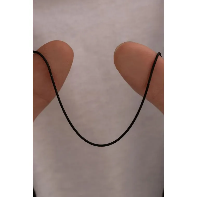 Erkek Çelik Kolye - Snake Yılan Sarp Siyah Erkek Çelik Kolye Zincir Yuvarlak Model Erkek Çelik Kolye - Snake Yılan Sarp Siyah Erkek Çelik Kolye Zincir Yuvarlak Model
