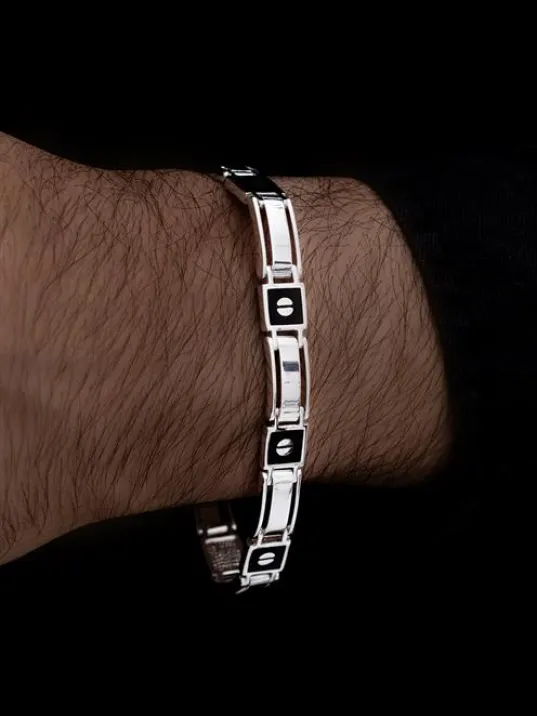 Discovery Gümüş Erkek Bileklik Künye