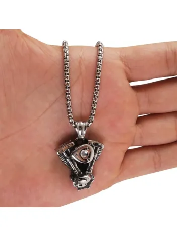 OttoMan V Motor Bloğu Çelik Erkek Kolye Zincir OttoMan V Motor Bloğu Çelik Erkek Kolye Zincir