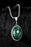 Erkek Gümüş Kolye - Yeşil Hz. Süleyman Mührü Erkek Gümüş Kolye Erkek Gümüş Kolye - Yeşil Hz. Süleyman Mührü Erkek Gümüş Kolye
