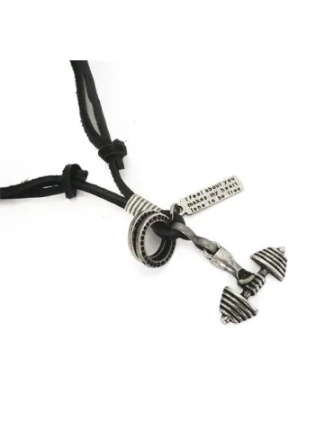 Dambıl Erkek Deri Kolye