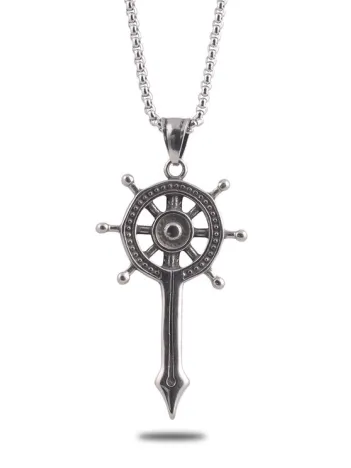 Ottoman Dümen Model Çelik Erkek Kolye Zincir Ckldmnmdlkl-gms