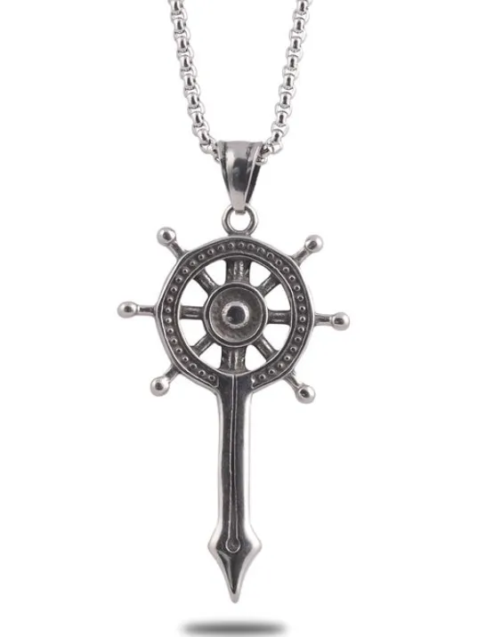 Ottoman Dümen Model Çelik Erkek Kolye Zincir Ckldmnmdlkl-gms