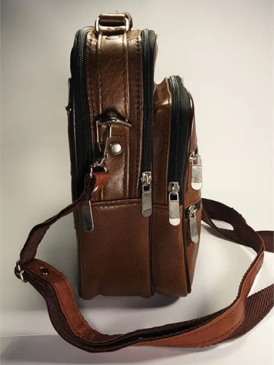 Güderi Marka Taba Renk Hakiki Deri Erkek Deri Çanta Çelik Kasalı Büyük Boy