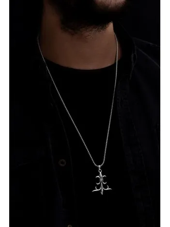 Ottoman Çelik Çapa Motifli Denizci Model Erkek Kolye CKLDNZCPMDL-GMS