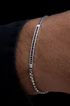 Erkek Gümüş Bileklik - Küp Model Siyah Zirkon Taşlı Gümüş Bileklik Erkek Gümüş Bileklik - Küp Model Siyah Zirkon Taşlı Gümüş Bileklik
