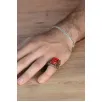 Mineli Ay Yıldız İşlemeli Kırmızı Zirkon Taş Süslemeli 925 Ayar Gümüş Erkek Yüzük GYZAYYLDIZK-KRM Mineli Ay Yıldız İşlemeli Kırmızı Zirkon Taş Süslemeli 925 Ayar Gümüş Erkek Yüzük GYZAYYLDIZK-KRM