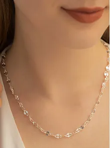 Kadın Gümüş Kolye - 925 Ayar 4 mm Fırfır Zincir Model Gümüş Kadın Kolye
