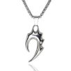 Rhinestone Tribal Alev Erkek Çelik Kolye Zincir Rhinestone Tribal Alev Erkek Çelik Kolye Zincir