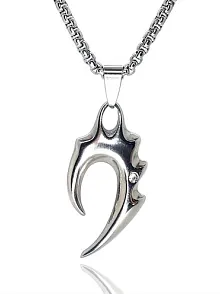 Rhinestone Tribal Alev Erkek Çelik Kolye Zincir