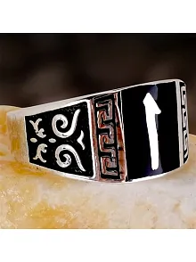 Elif Yazılı Gümüş Erkek Yüzük