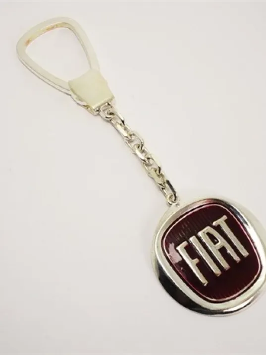 Gümüş Fiat Anahtarlık Bordo Mineli Gümüş Fiat Anahtarlık Bordo Mineli