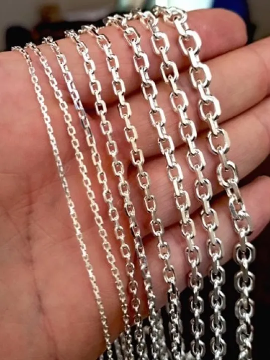 Gümüş Forse Zinciri Erkek Bayan Gümüş Kolye Zincir GKLGMSFORSE