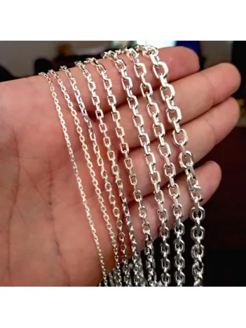 Gümüş Forse Zinciri Erkek Bayan Gümüş Kolye Zincir GKLGMSFORSE