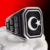 Ay Yıldız Gümüş Erkek Yüzük Ay Yıldız Gümüş Erkek Yüzük