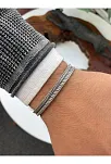 Erkek Bileklik - Metal Erkek Bileklik - Erkek Bileklik - Çizgili Model