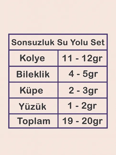 Kadın Gümüş Takı Seti - Sonsuzluk Temalı İnfinity Model 925 Ayar Kolye Bileklik Yüzük Küpe Tam Set