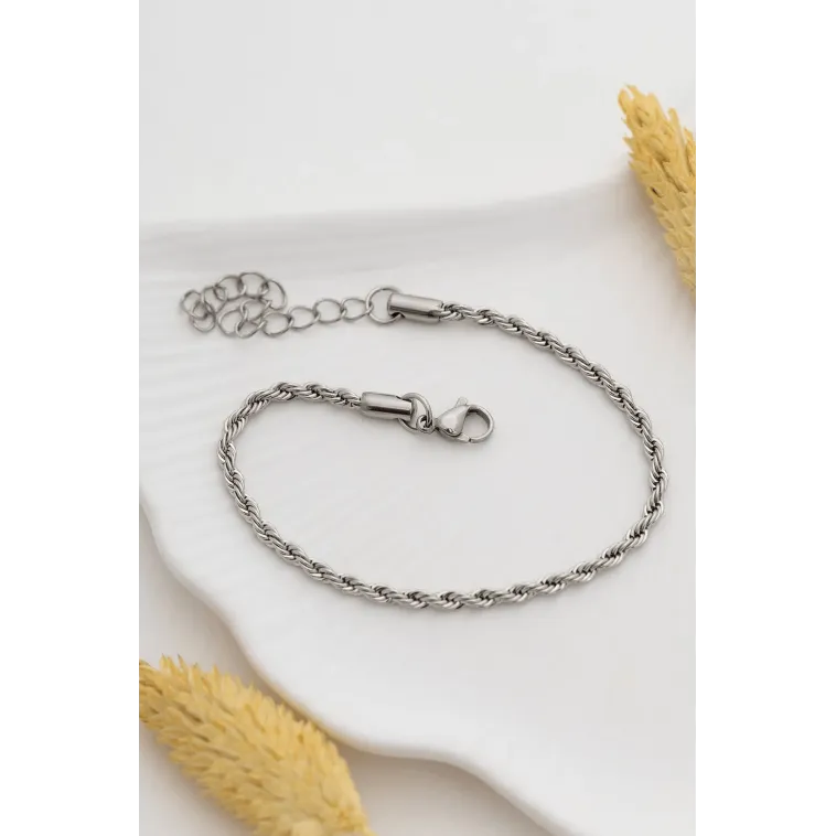 Kadın Çelik Bileklik - 3 Mm Burma Model Çelik Bileklik Kadın Çelik Bileklik - 3 Mm Burma Model Çelik Bileklik