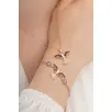 Kadın Gümüş Set - Rose Zümrüdü Anka Kuşu Kolye Bileklik Gümüş Set
