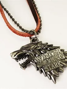 Game Of Thrones Winter İs Coming Deri Erkek Kolye