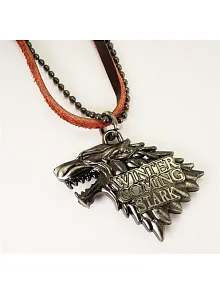 Game Of Thrones Winter İs Coming Deri Erkek Kolye Game Of Thrones Winter İs Coming Deri Erkek Kolye