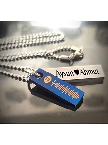 Spotify Unisex Çelik Kolye Seti