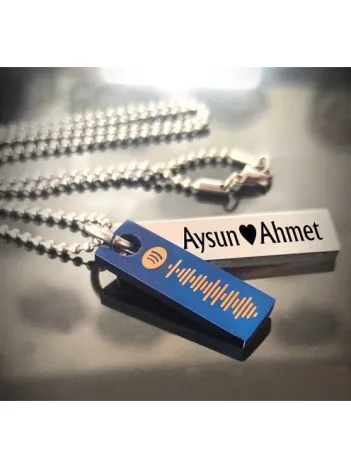 Spotify Unisex Çelik Kolye Seti